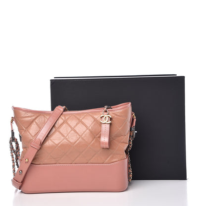 Chanel Aged Calfskin Quilted Medium Gabrielle Hobo Pink 11 of 11