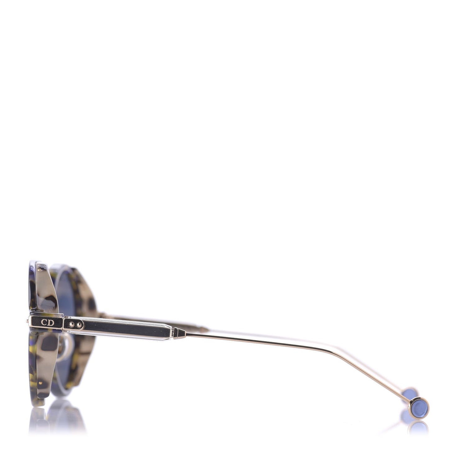 Acetate Umbrage Round Sunglasses Tortoise Blue
