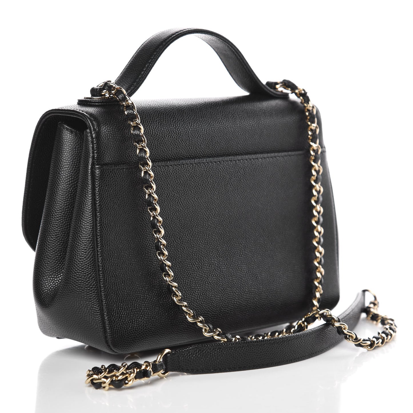 Caviar Quilted Small Business Affinity Flap Black