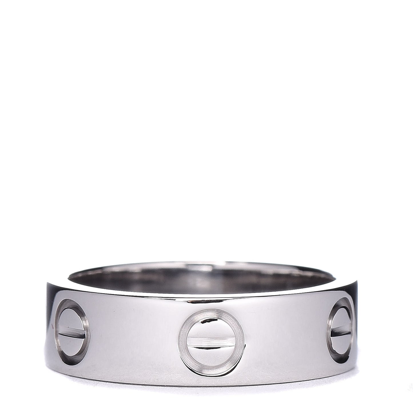 18K White Gold 5.5mm LOVE Ring 51 5.75