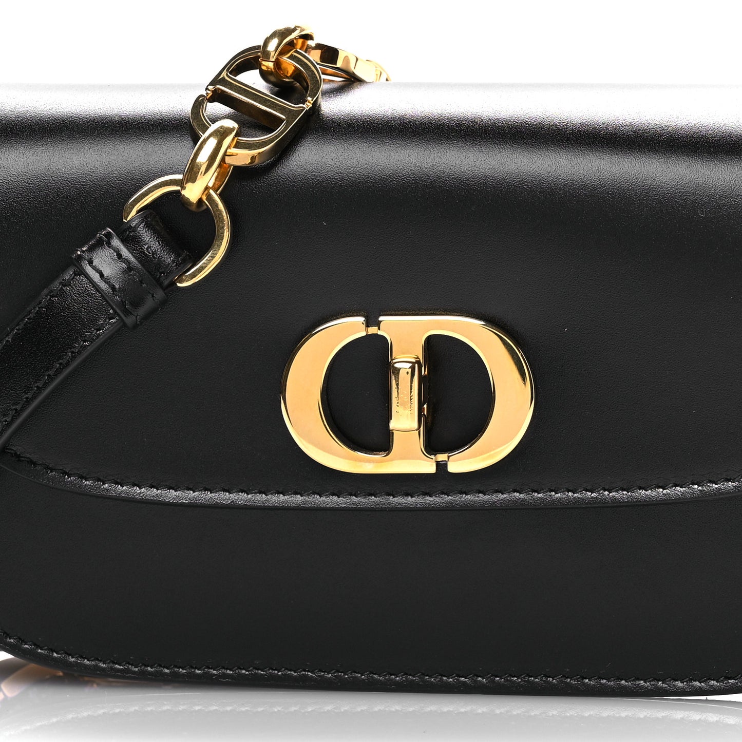 Box Calfskin 30 Montaigne Small Avenue Bag Black