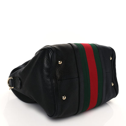 Gucci Calfskin Vintage Web Medium Boston Black 3 of 18