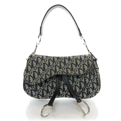 Christian Dior Monogram Double Saddle Bag Black 1 of 7