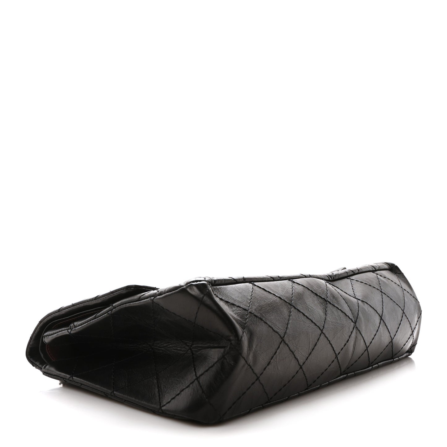 Aged Calfskin Quilted 2.55 Reissue 227 Flap Black