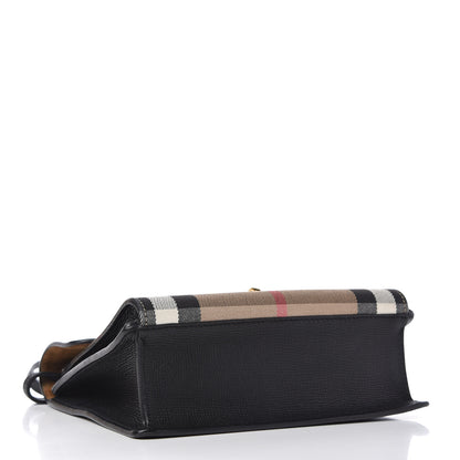 Burberry Derby Calfskin House Check Small Macken Crossbody Bag Black 4 of 11