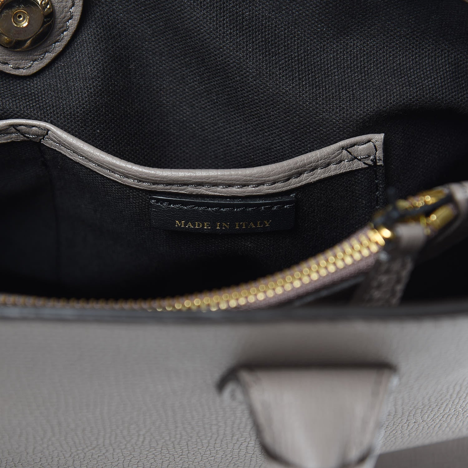 Burberry Derby Calfskin House Check Medium Banner Tote Thistle Grey 8 of 13