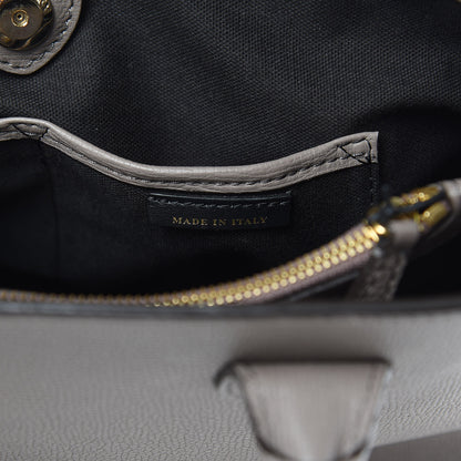 Burberry Derby Calfskin House Check Medium Banner Tote Thistle Grey 8 of 13