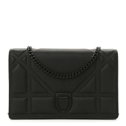 Christian Dior Ultra Matte Calfskin Diorama Wallet on Chain Pouch Black 1 of 9