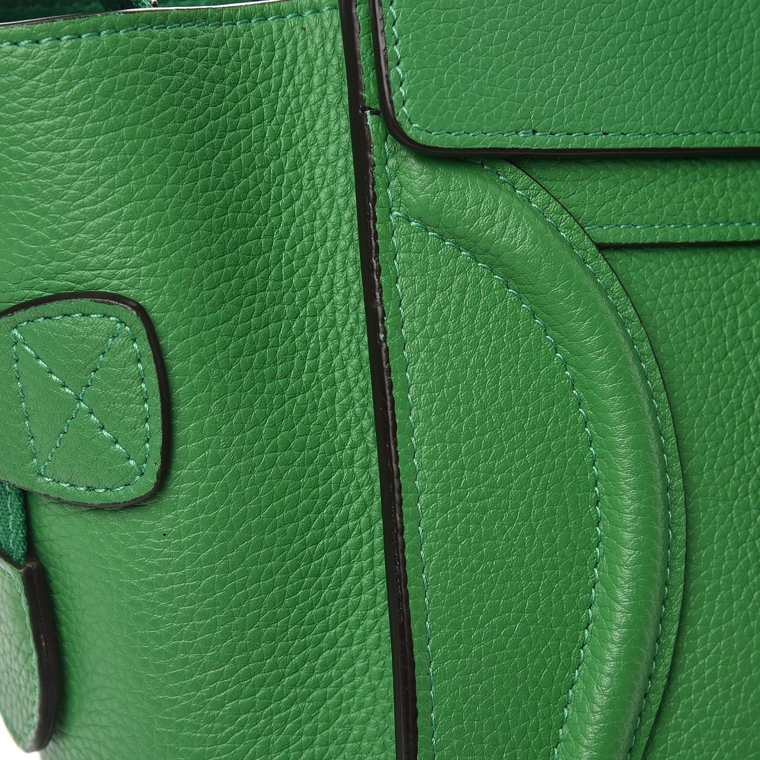 Celine Drummed Calfskin Micro Luggage Mint 10 of 12