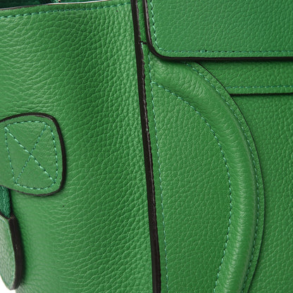 Celine Drummed Calfskin Micro Luggage Mint 10 of 12