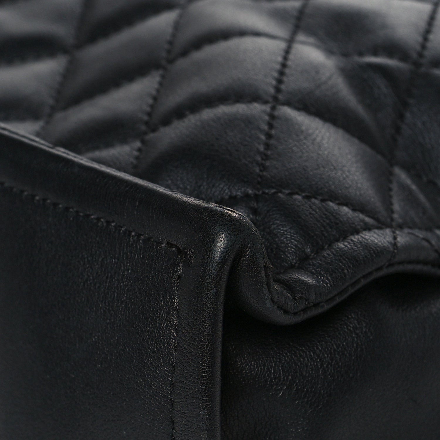 Chanel Calfskin Quilted Large Boy Tote Black 9 of 13