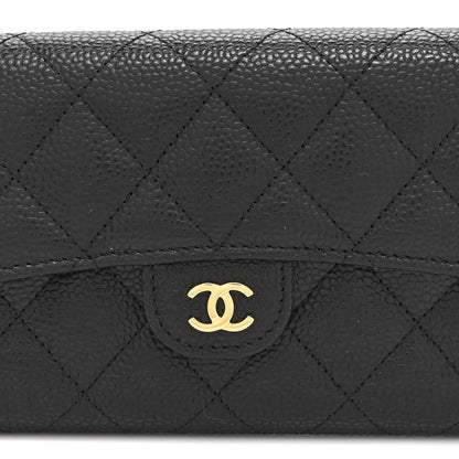 Chanel Caviar Quilted Medium Flap Wallet Black 10 of 12