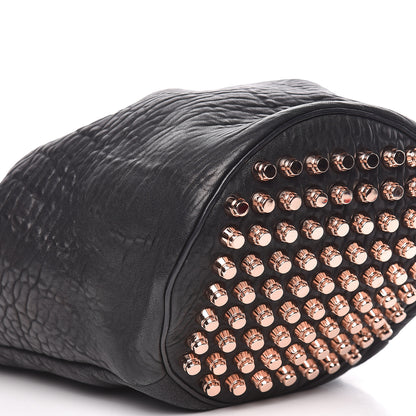 Alexander Wang Pebbled Lambskin Diego Bucket Black Rose Gold Hardware 8 of 10