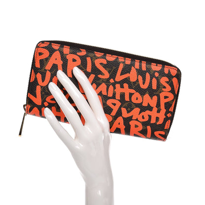 Louis Vuitton Monogram Graffiti Zippy Wallet Orange 2 of 12