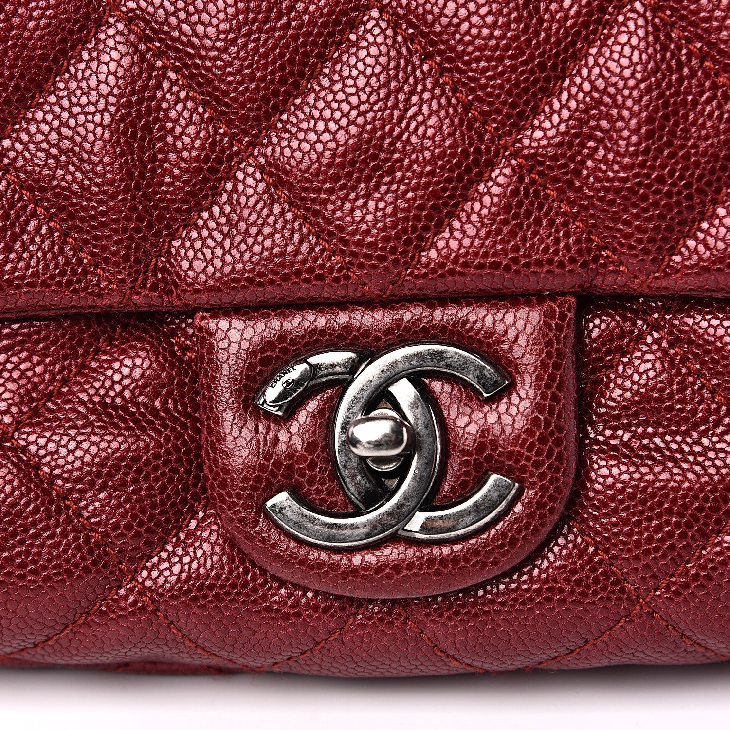 Chanel Caviar Quilted Jumbo Easy Flap Red 7 of 13