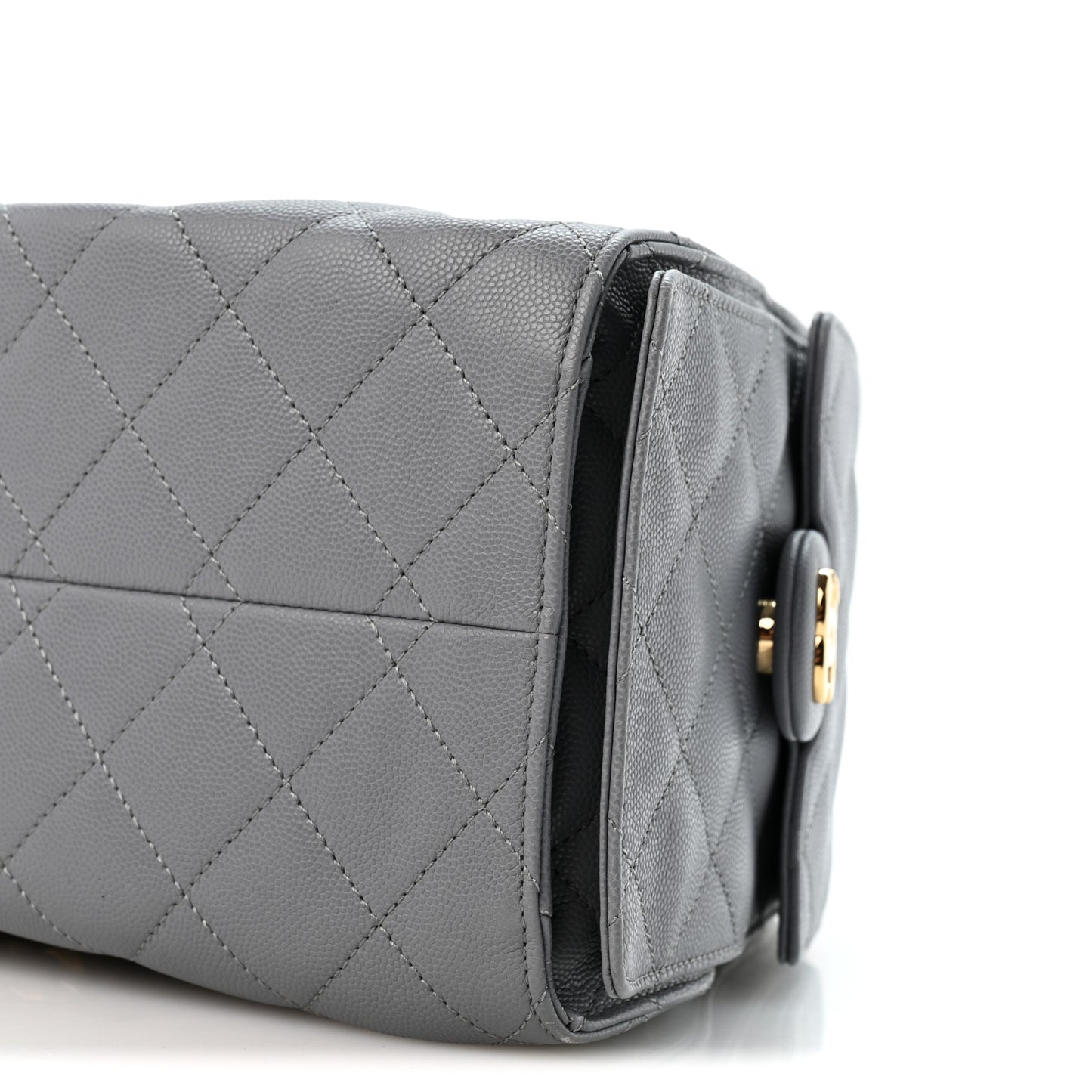 Caviar Quilted Small Chanel 25 Handbag Dark Grey