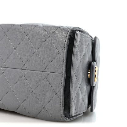 Chanel Caviar Quilted Small Chanel 25 Handbag Dark Grey 10 of 11