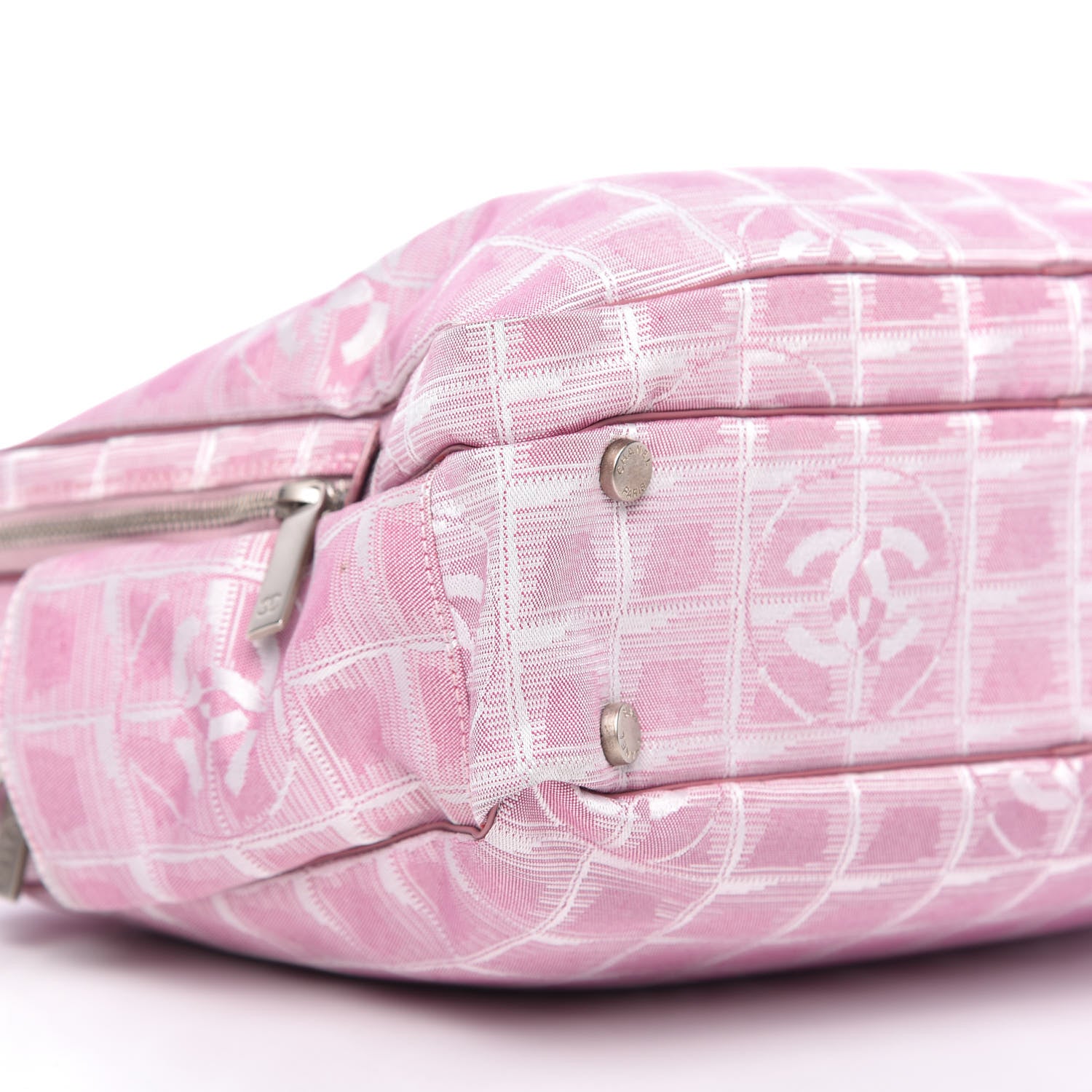 Chanel Nylon Small Travel Tote Bag Pink 6 of 9