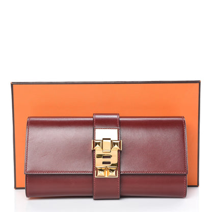 Hermes Tadelakt Medor 23 Clutch Rouge H 10 of 10