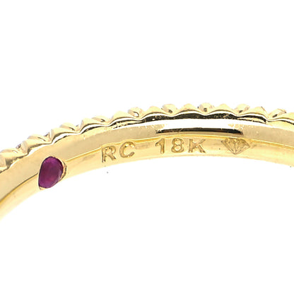 Roberto Coin 18K Yellow Gold Diamond Micro Pave Eternity Band Ring 52 6 4 of 4