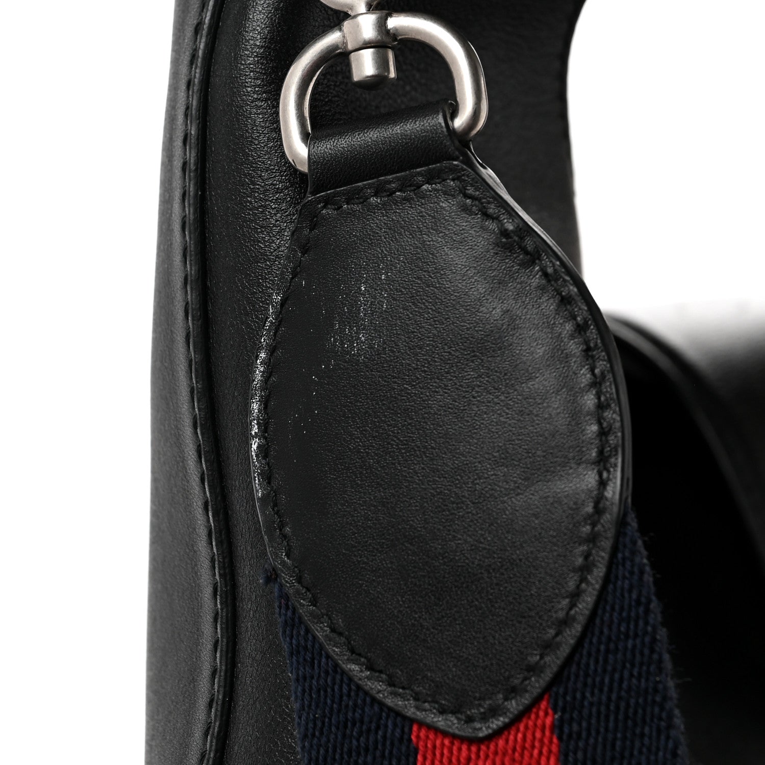 Gucci Calfskin Web Tiger Embroidered Large Dionysus Hobo Black 10 of 10