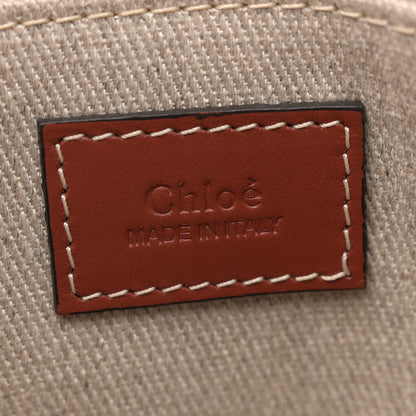 Chloe Suede Calfskin Small Woody Ribbon Tote Sepia Brown 6 of 11