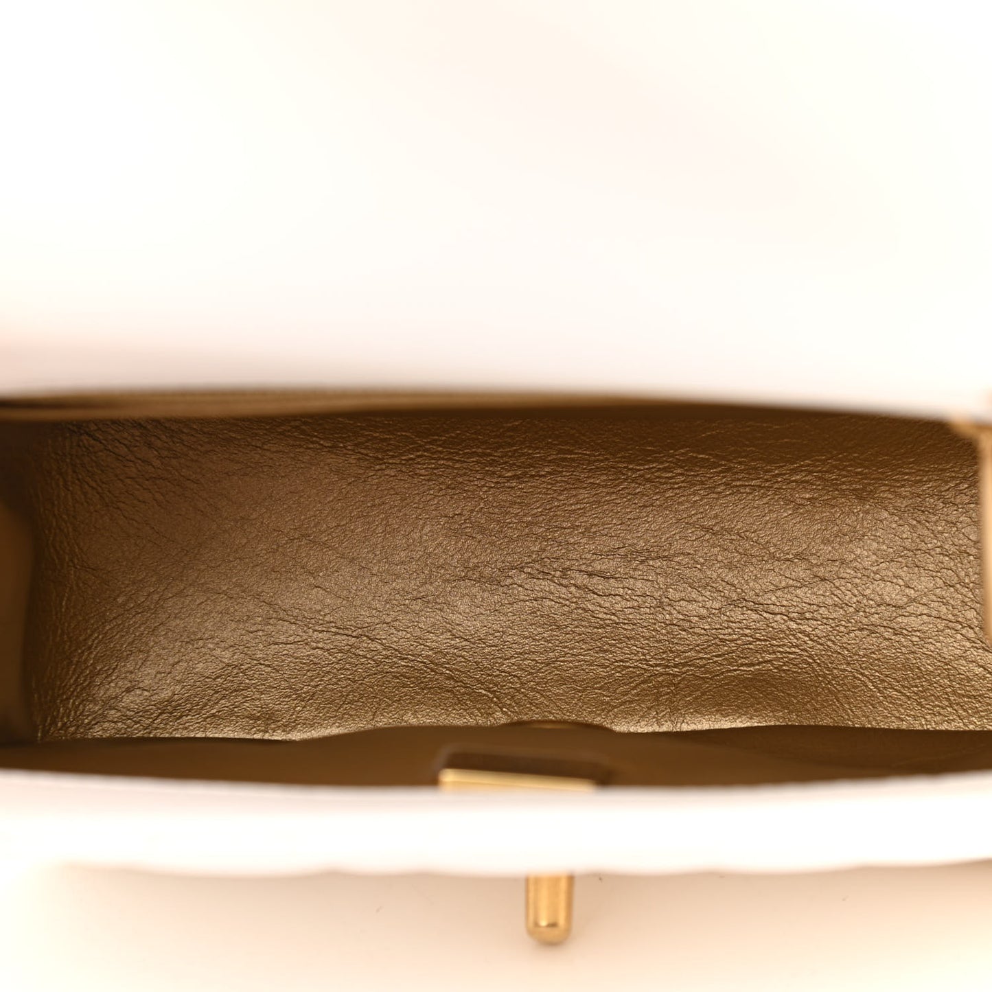 Lambskin Quilted Mini Pearl Crush Flap White