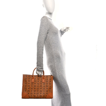 MCM Visetos X-Large Munchen Tote Cognac 2 of 9