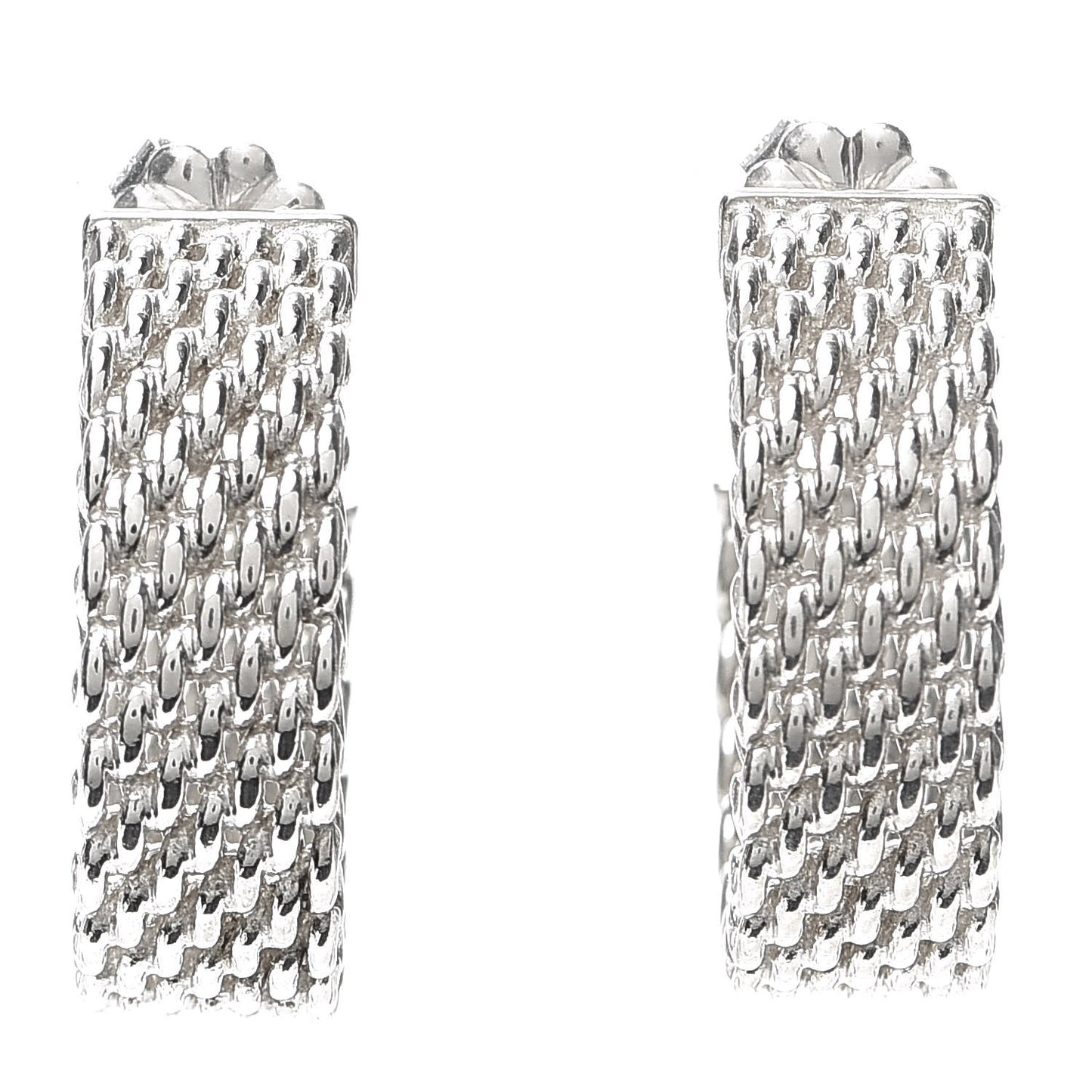 Sterling Silver Wide Somerset Hoop Earrings
