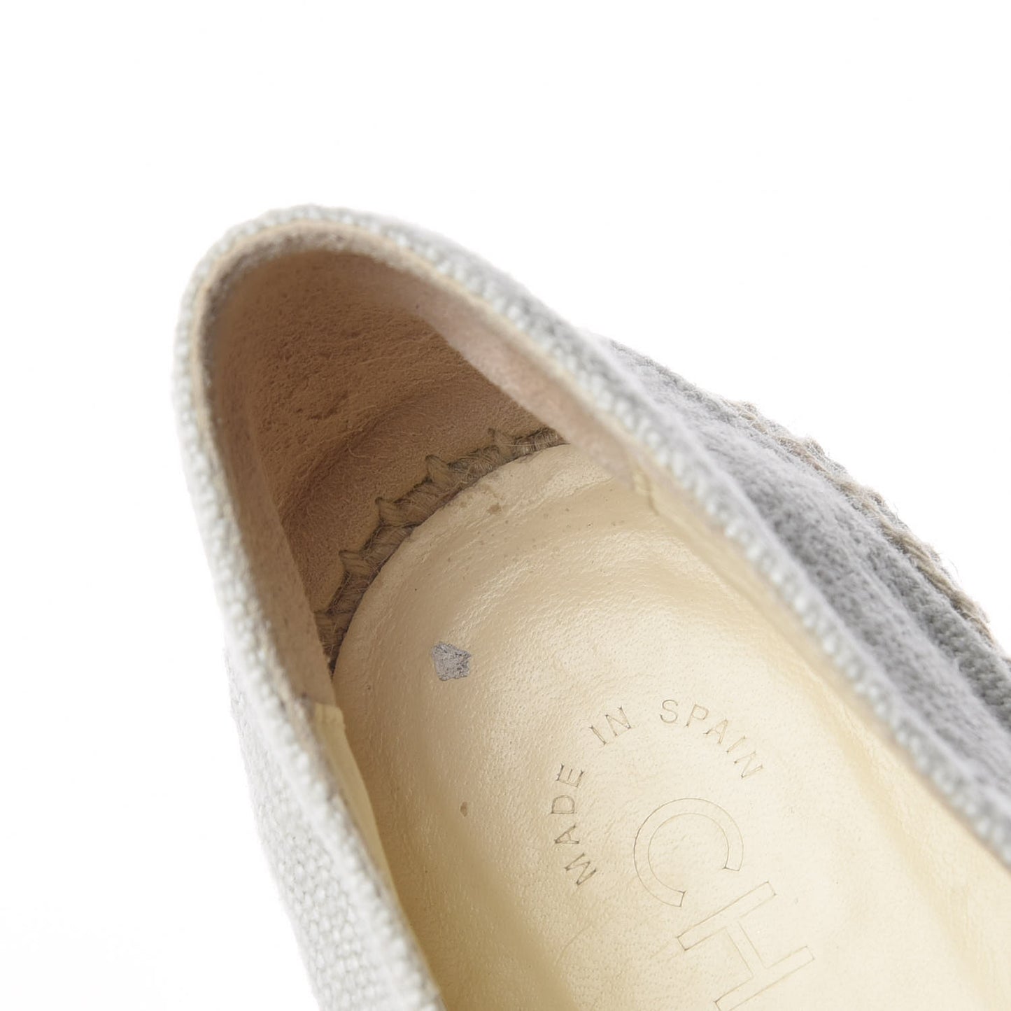 Linen CC Espadrilles 37 Beige Black