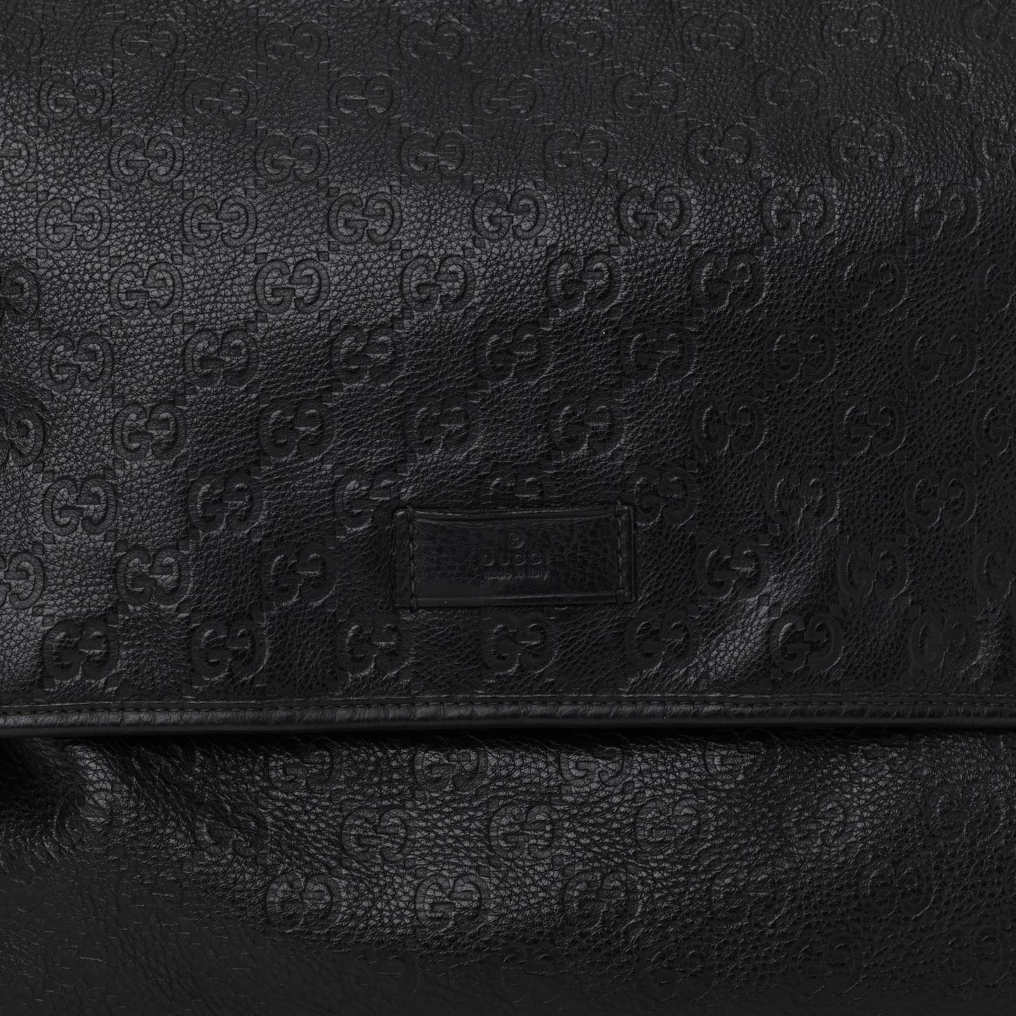 Guccissima Medium Flap Messenger Bag Black