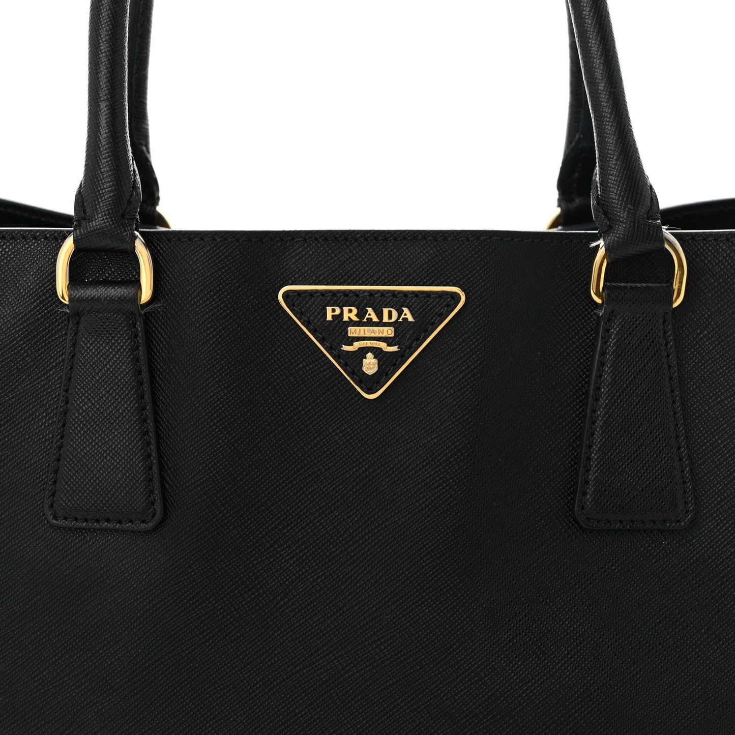 Saffiano Lux Medium Tote Black