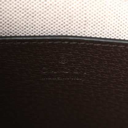 Gucci Monogram Jumbo GG Textured Dollar Calfskin Web Mini Vertical Tote Camel Ebony New Acero 6 of 10