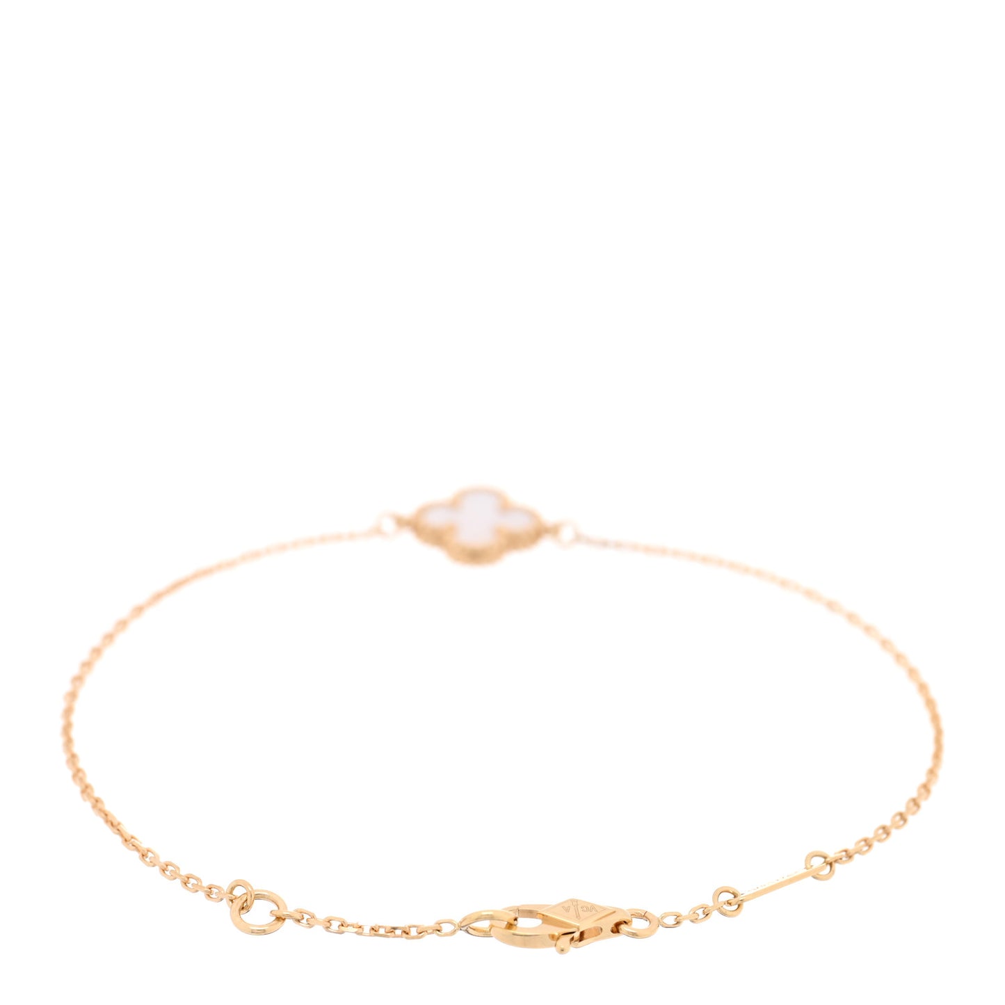 18K Yellow Gold Mother of Pearl Sweet Alhambra Bracelet