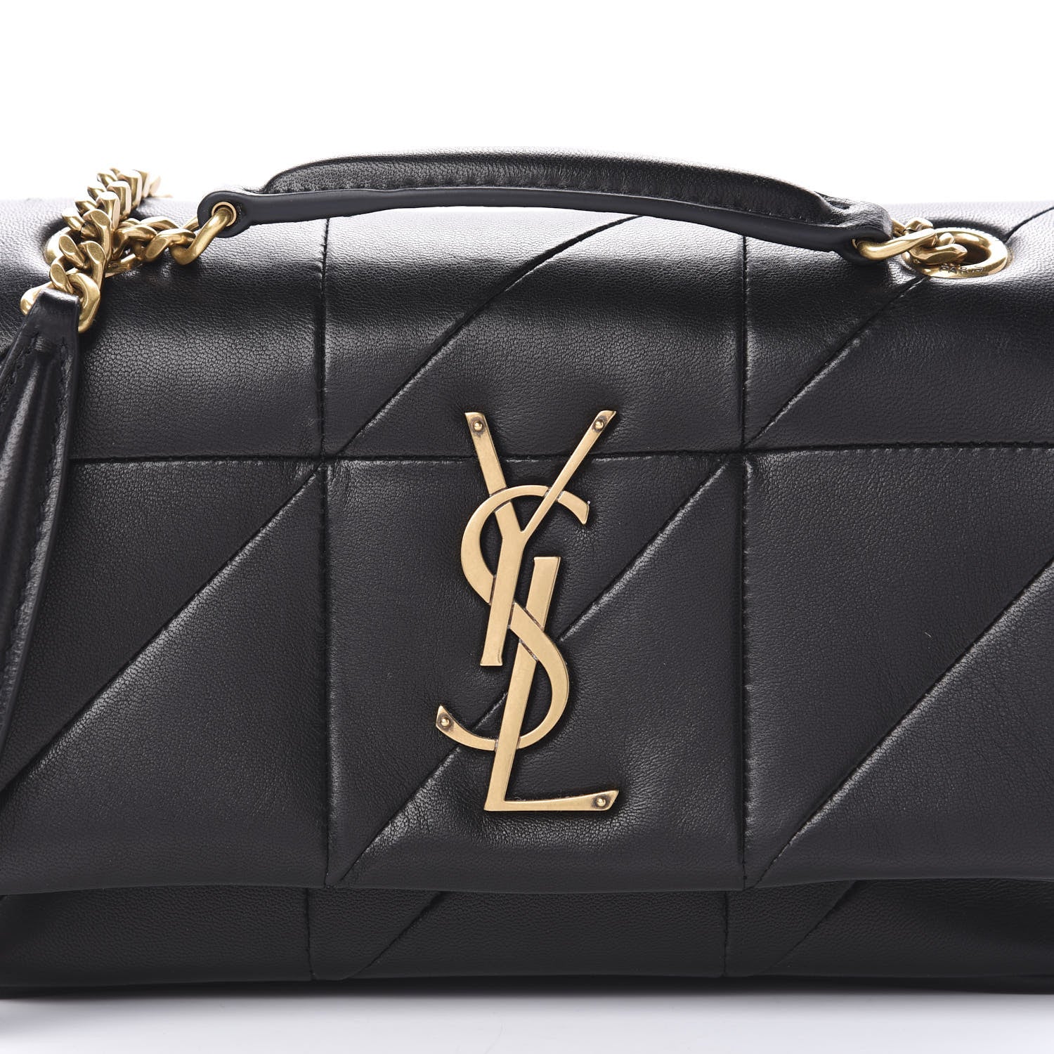 Saint Laurent Lambskin Patchwork Monogram Small Jamie Black 8 of 10