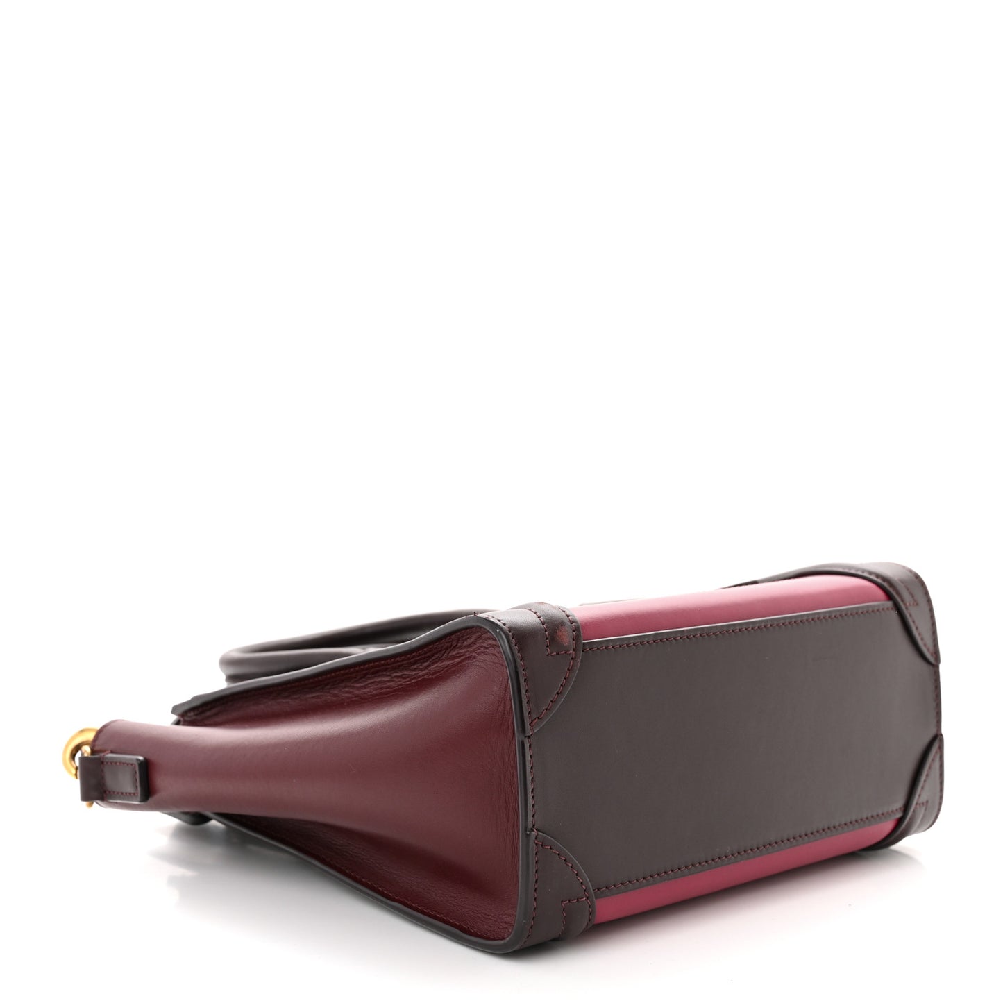 Satin Calfskin Nano Tri-Color Luggage Purple Orchid