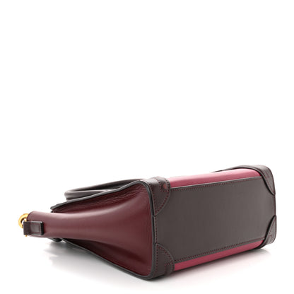 Celine Satin Calfskin Nano Tri-Color Luggage Purple Orchid 4 of 9