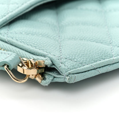 Chanel Caviar Quilted Classic iPhone Pouch Blue 12 of 12