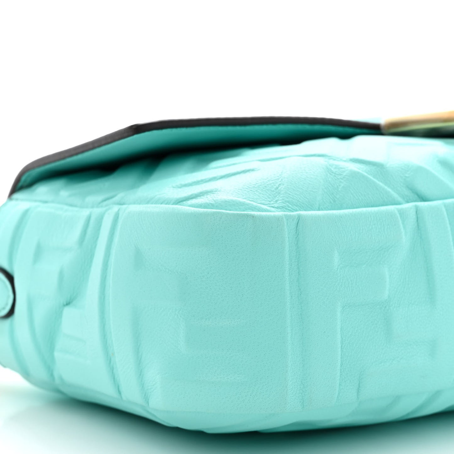 Nappa FF 1974 Embossed Baguette Spring Turquoise