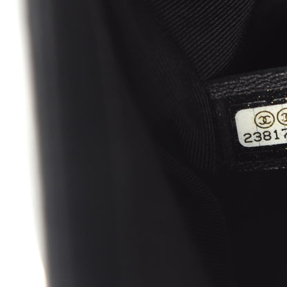 Chanel Calfskin Chevron Quilted Medium Braided Boy Flap Black 13 of 14