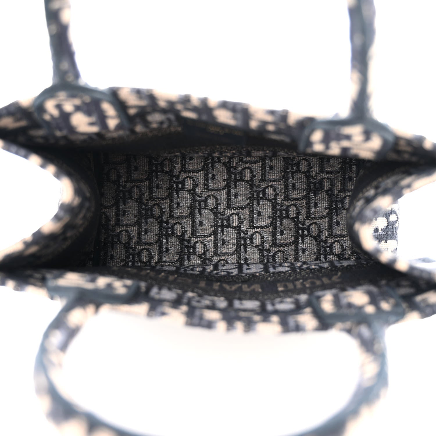 Christian Dior Oblique Small Book Tote Blue Multicolor 5 of 10