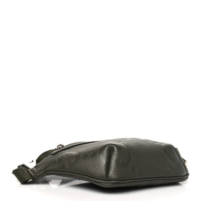Gucci Piuma Calfskin Jumbo GG Embossed Small Belt Bag Dark Green 4 of 10