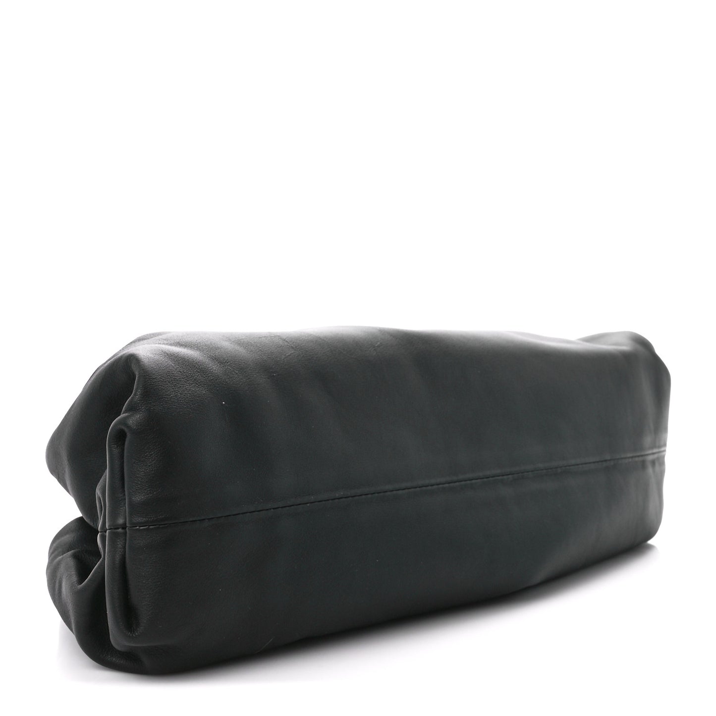 Smooth Butter Calf The Pouch Oversized Clutch Black