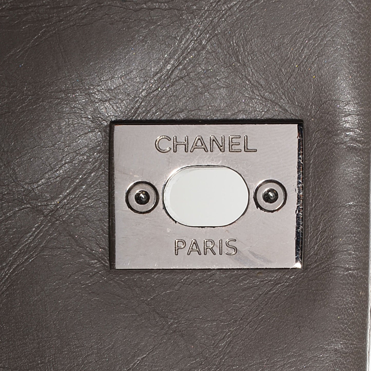 Aged Calfskin Medium Lady Pearly Flap Grey