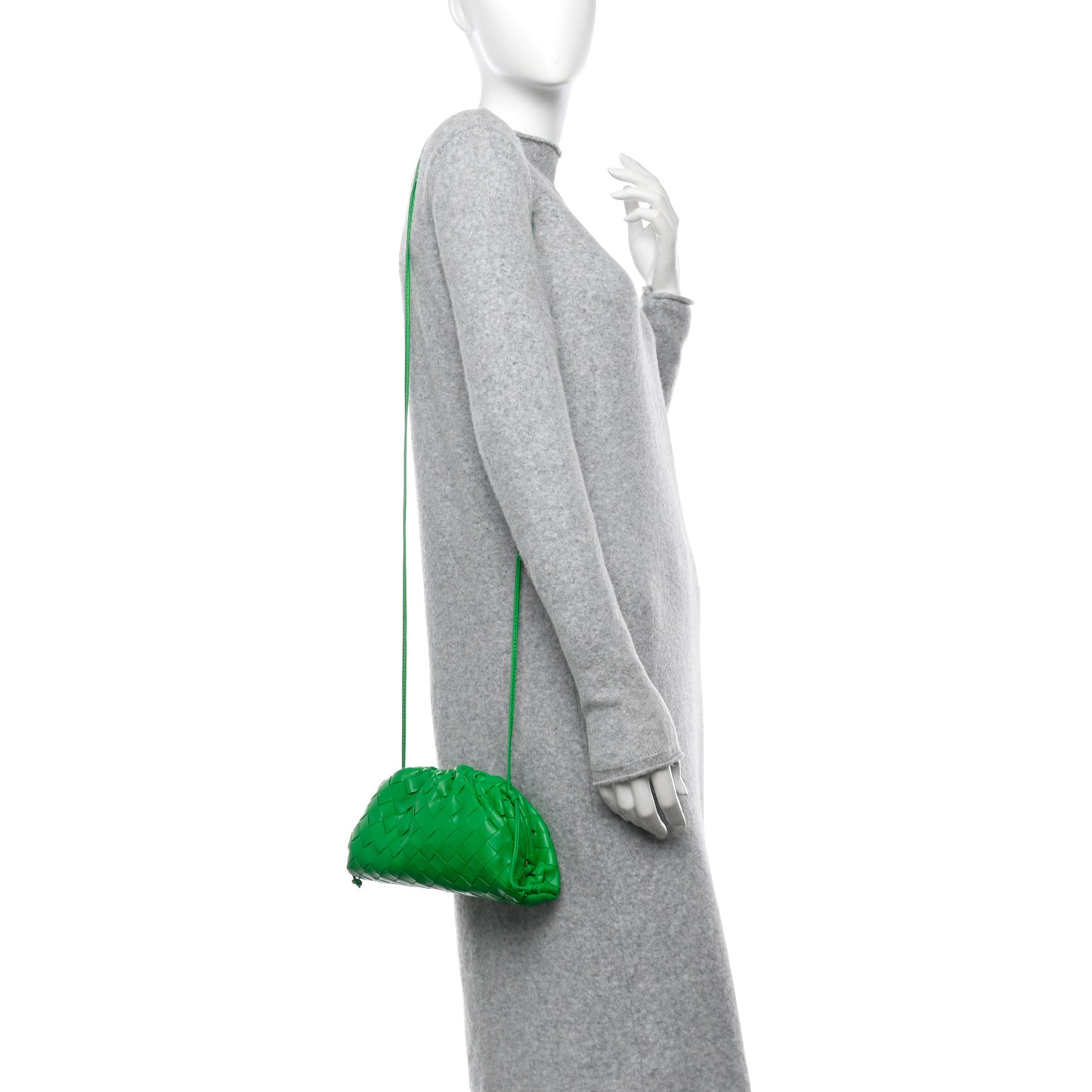 Nappa Intrecciato The Mini Pouch Clutch Parakeet