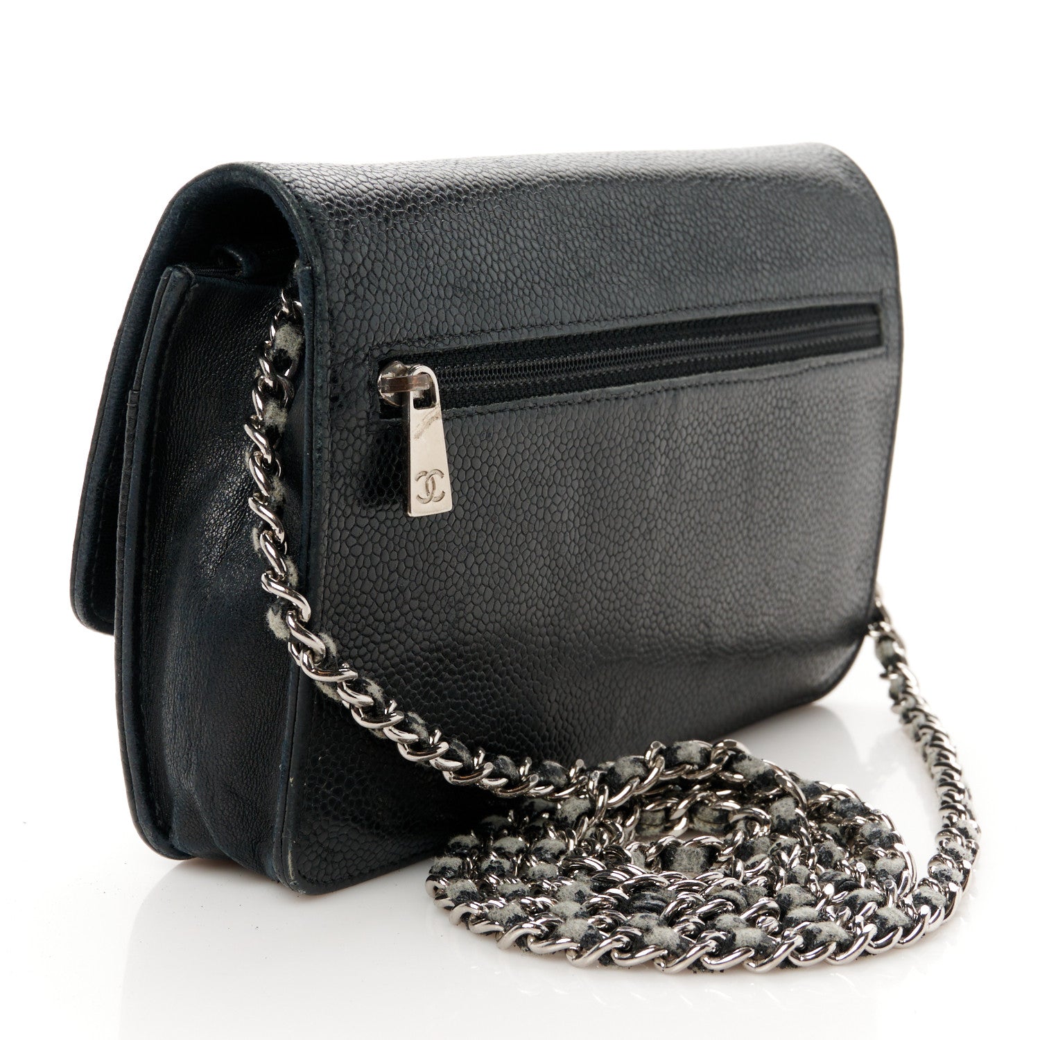 Chanel Caviar Timeless CC Wallet On Chain WOC Black 3 of 11