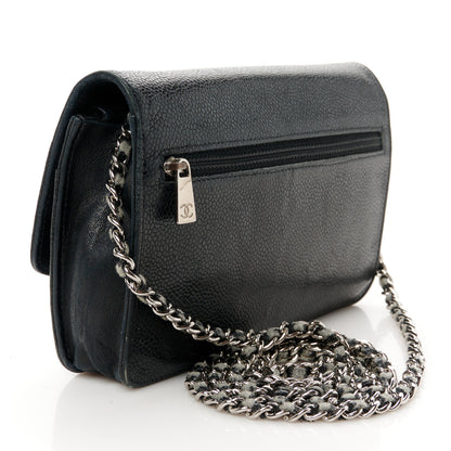 Chanel Caviar Timeless CC Wallet On Chain WOC Black 3 of 11