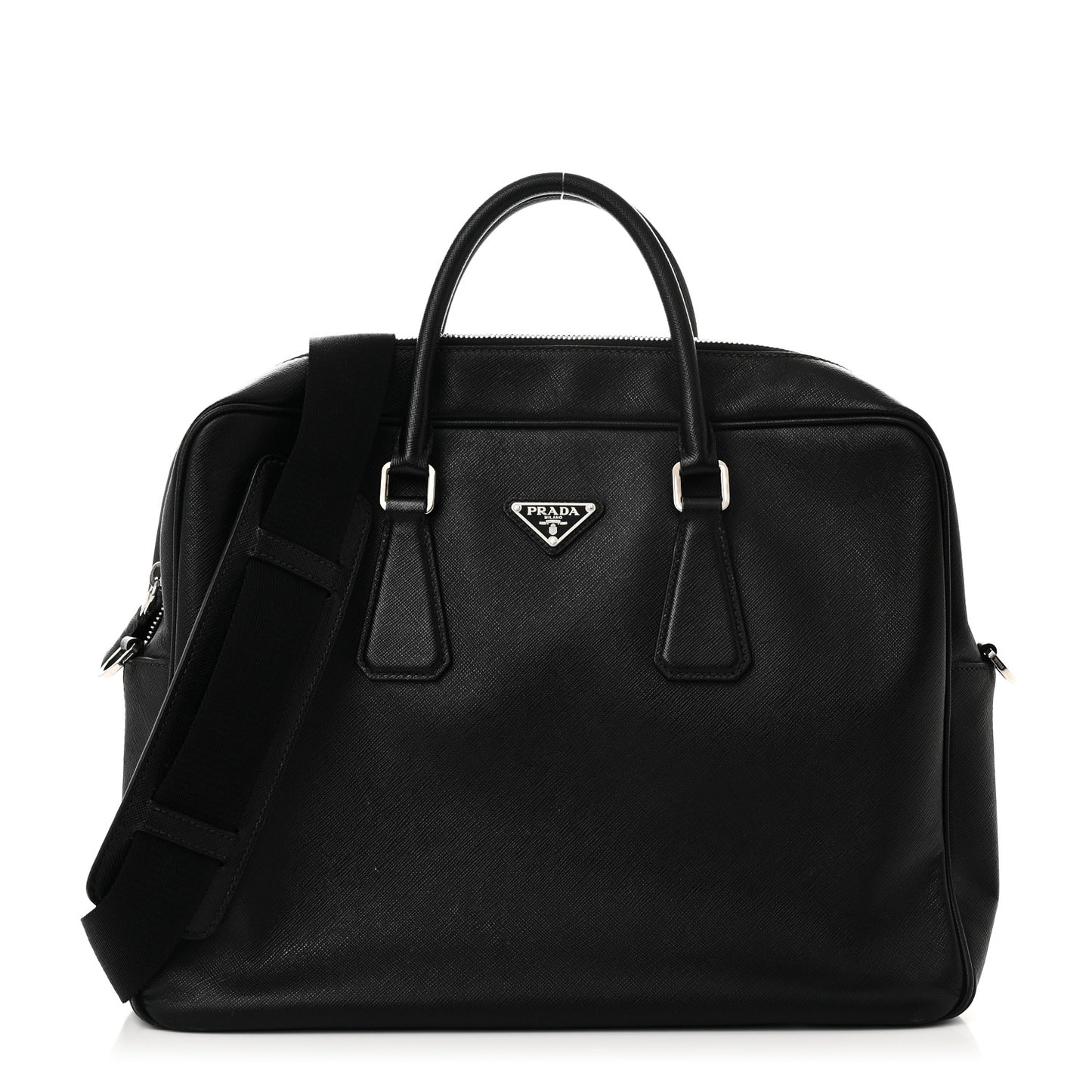 Saffiano Travel Briefcase Black