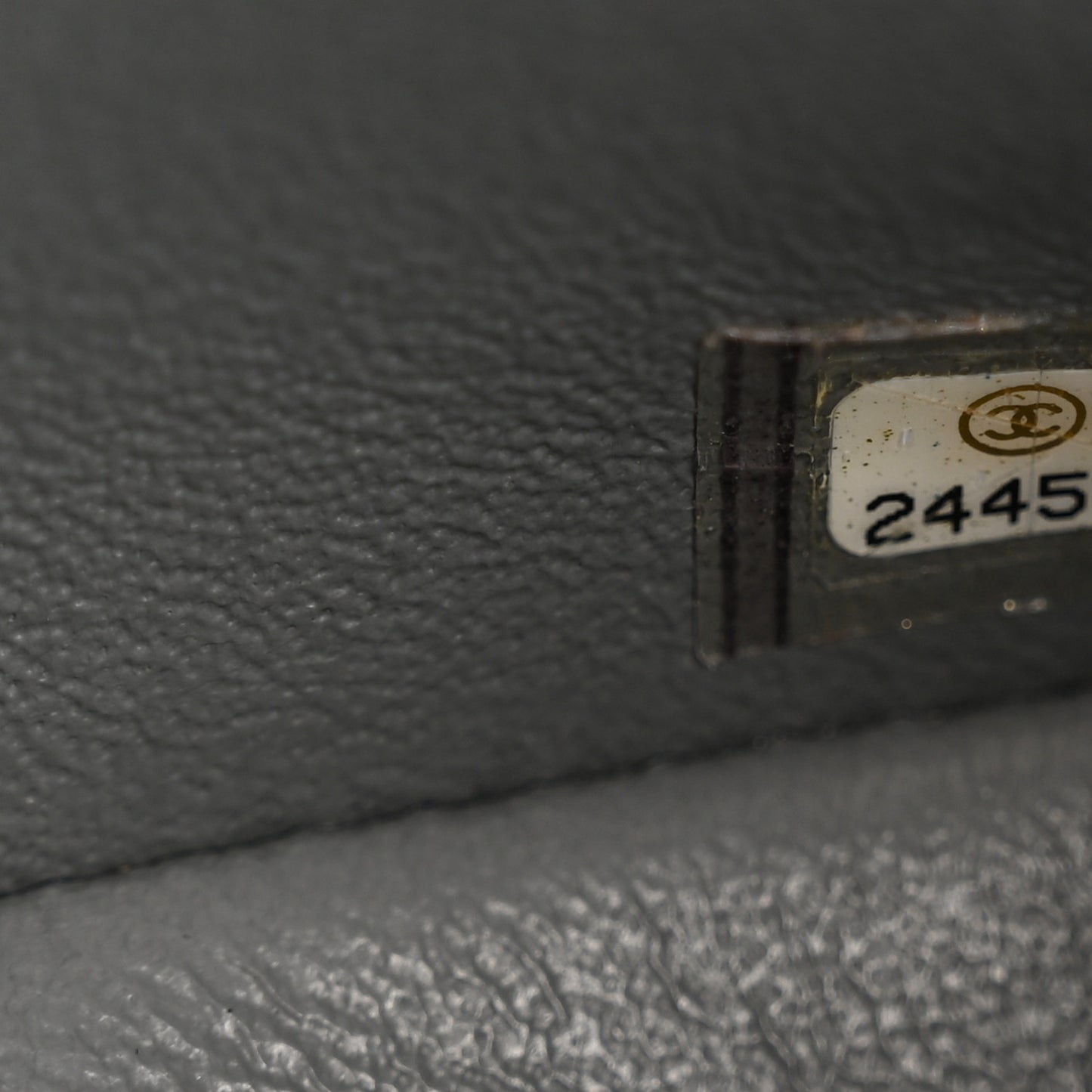 Caviar Quilted Mini Rectangular Flap Grey