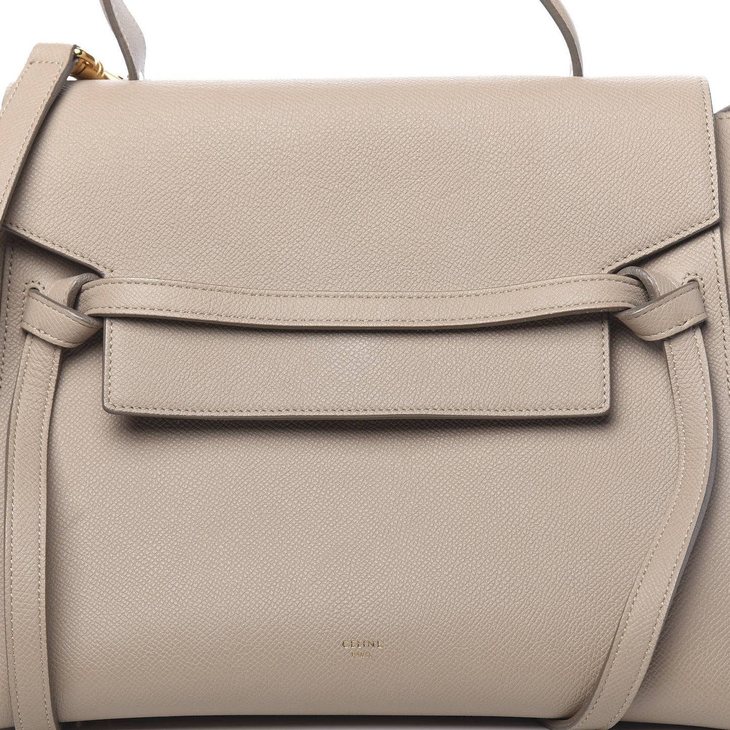 Grained Calfskin Mini Belt Bag Light Taupe